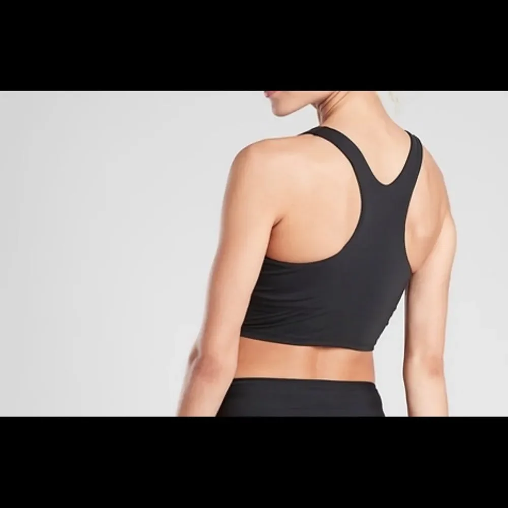 NWT Conscious Crop Bikini Top Medium  A-C Black - Picture 2 of 3